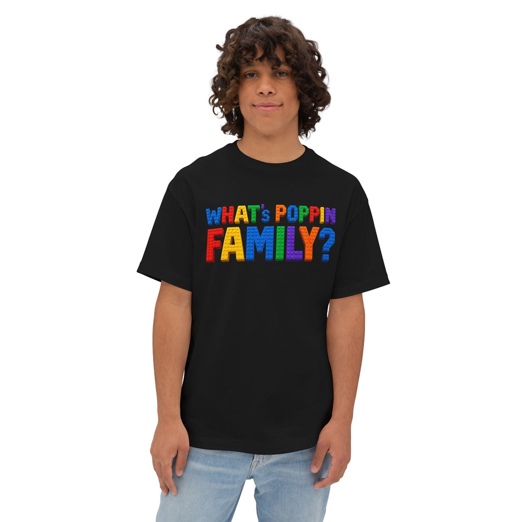 What's Poppin Family? Oversized Boxy T-Shirt