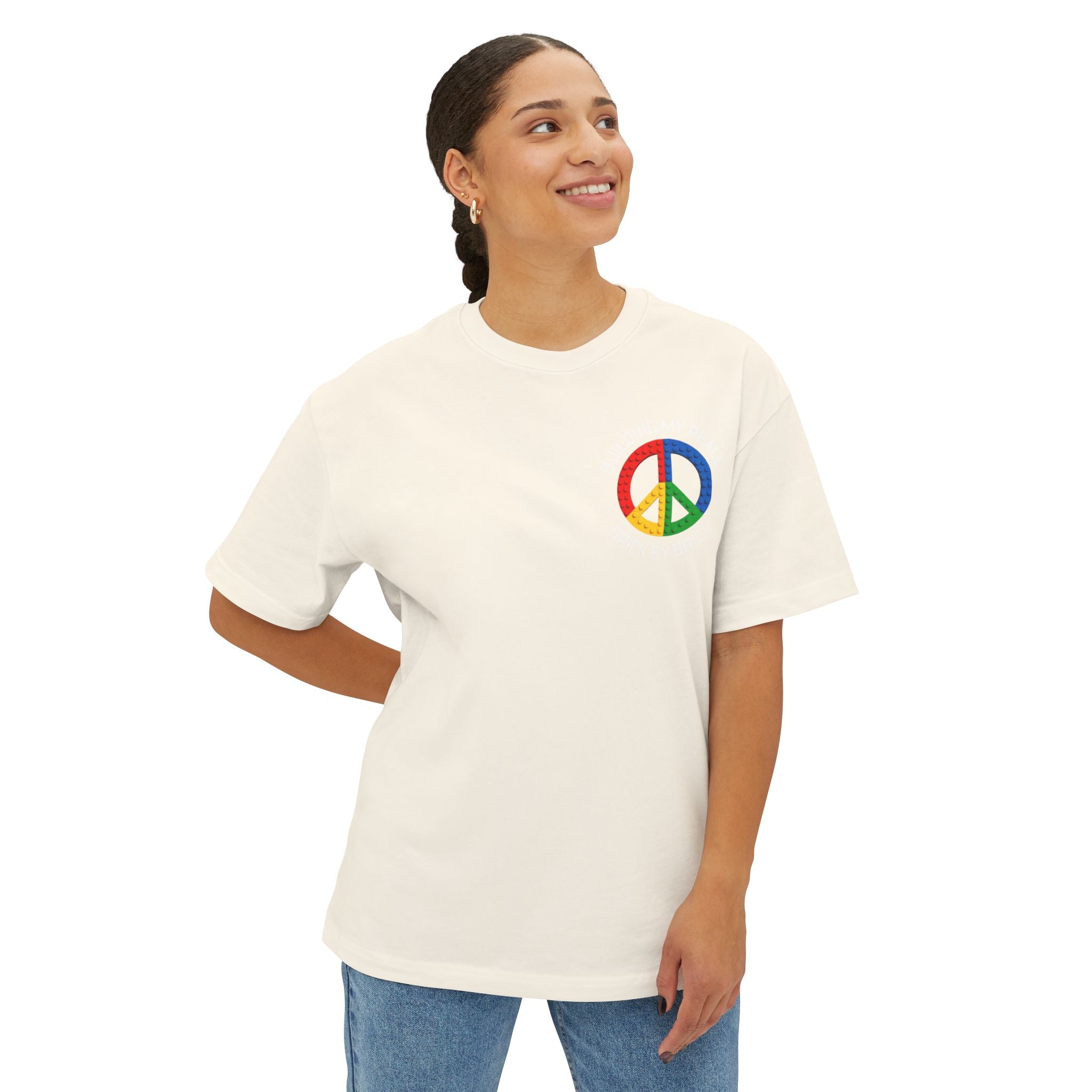 Building My Peace (Reverse) Oversized Boxy T-Shirt