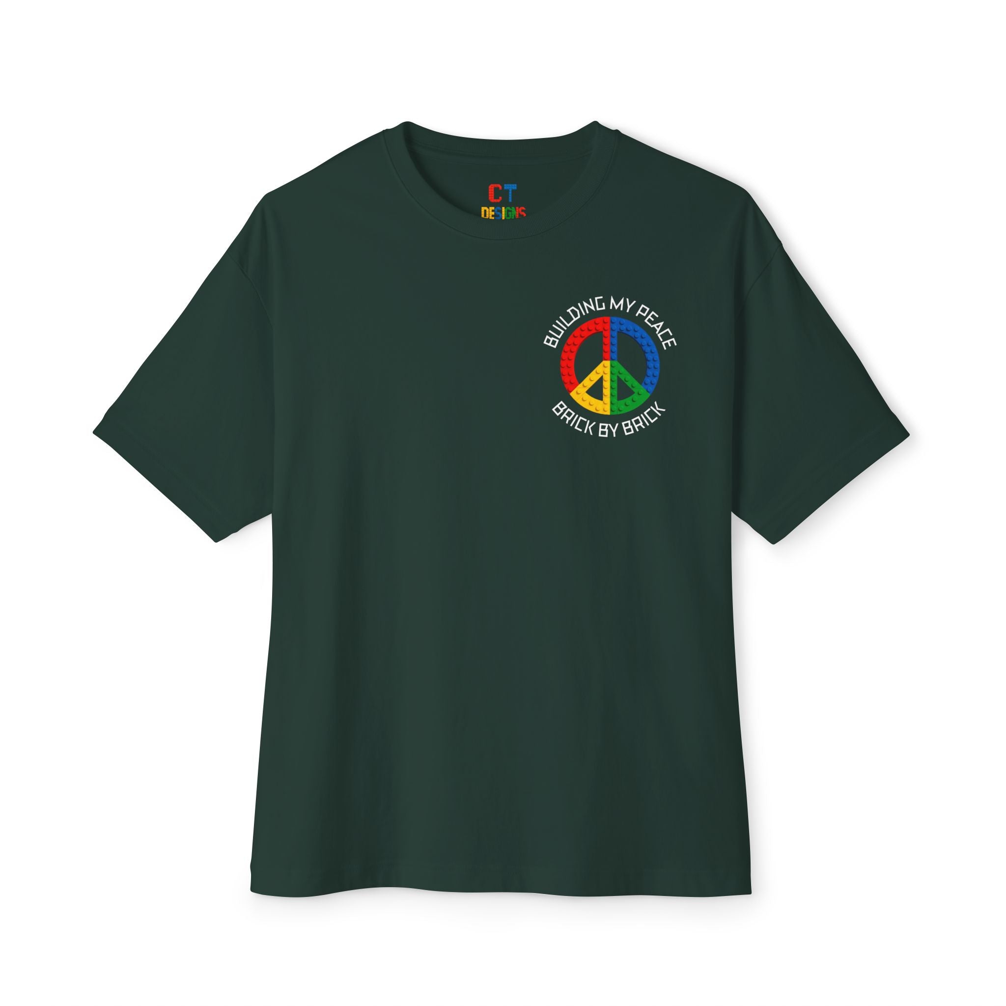 Building My Peace (Reverse) Oversized Boxy T-Shirt