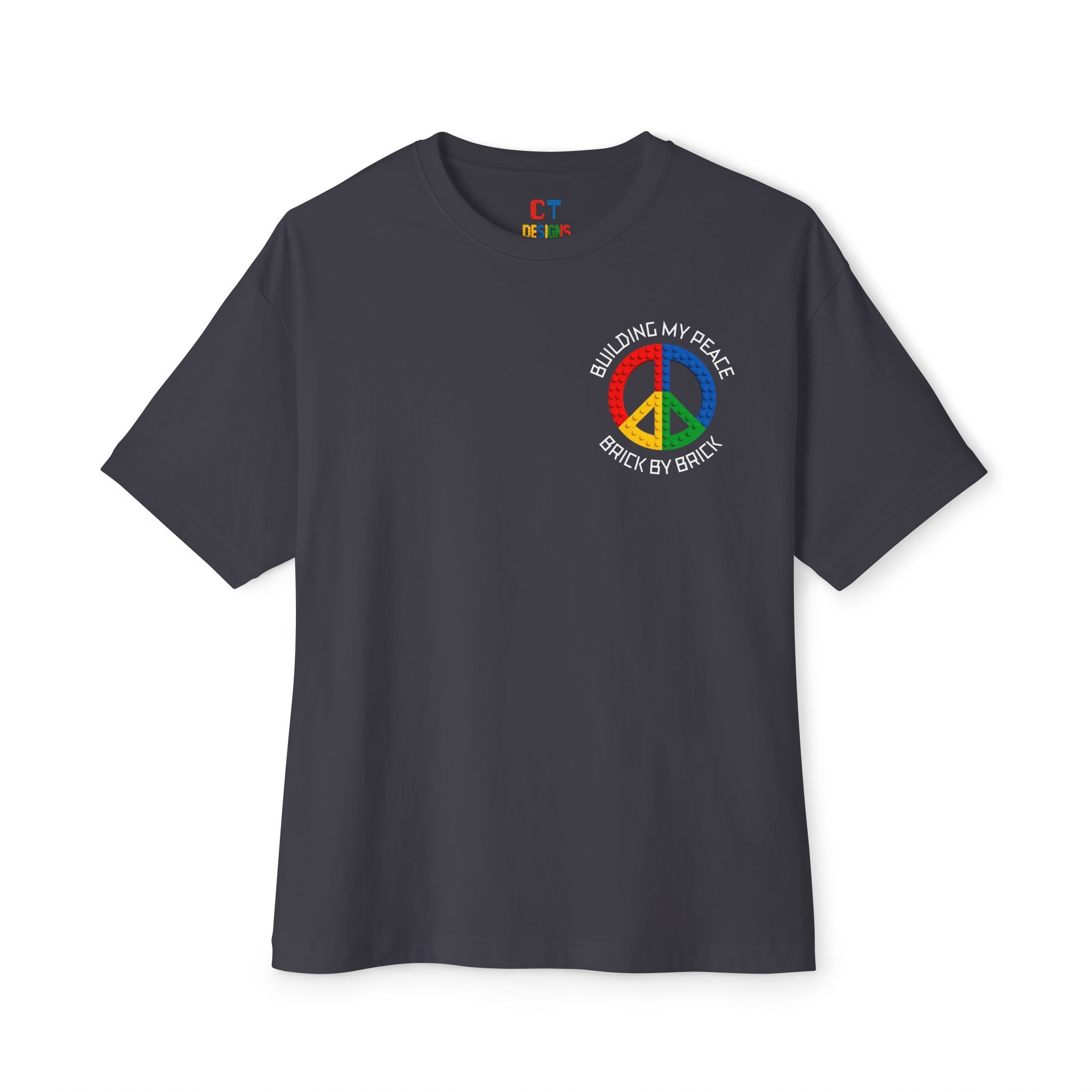 Building My Peace (Reverse) Oversized Boxy T-Shirt