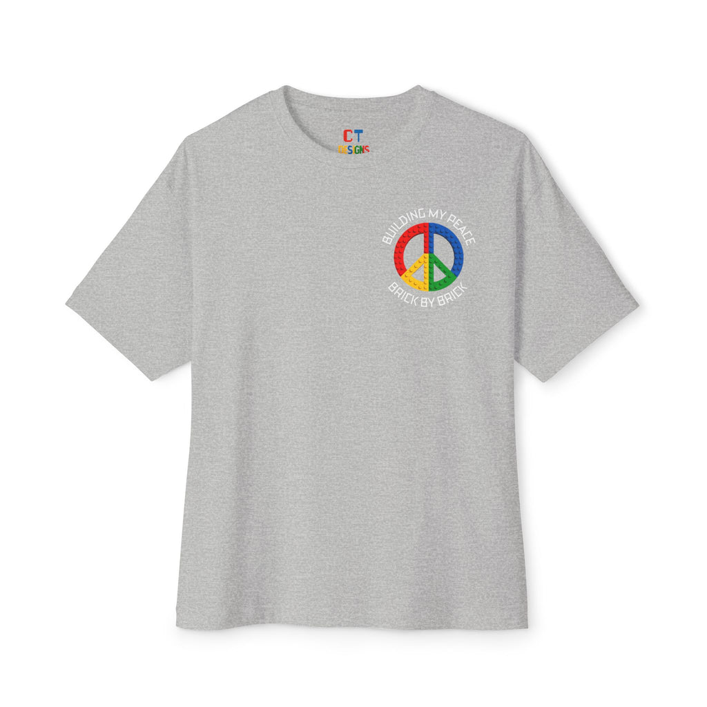 Building My Peace (Reverse) Oversized Boxy T-Shirt