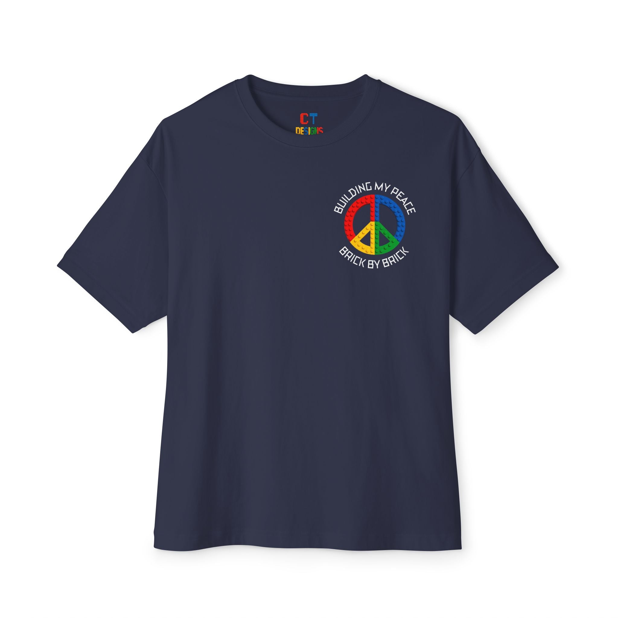 Building My Peace (Reverse) Oversized Boxy T-Shirt