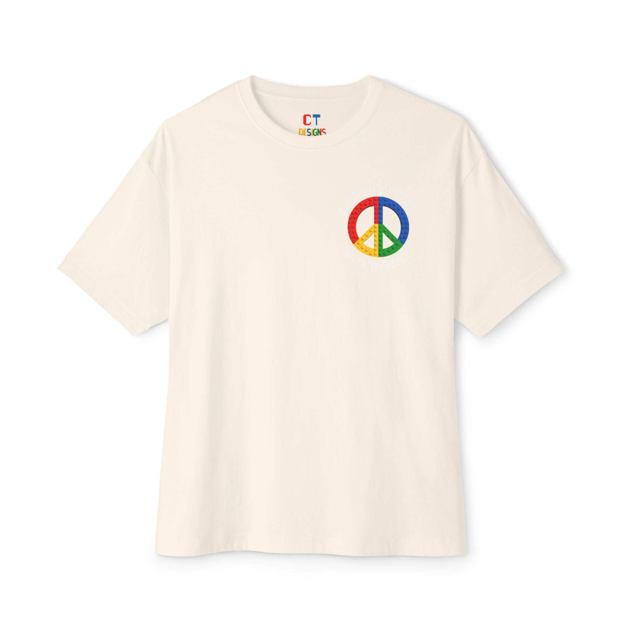 Building My Peace (Reverse) Oversized Boxy T-Shirt